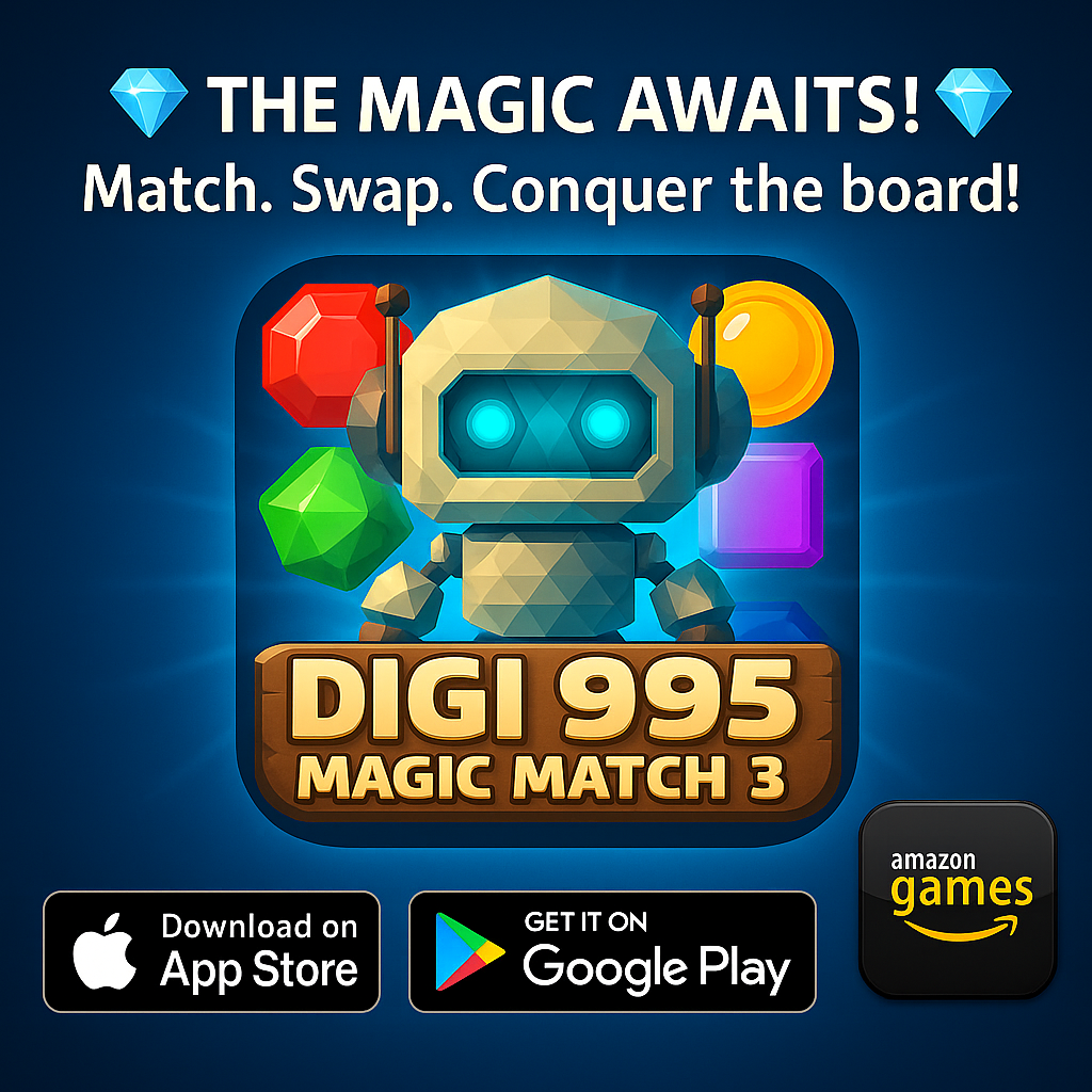 Digi 995: Magic Match 3 – The New Sci-Fi Puzzle Adventure Has Arrived