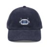 Digi 995 Robot Head Corduroy Cap – Embroidered Vintage Hat (Premium Series)