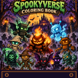 Digi 995: Spookyverse – A Spooky Adventure Coloring Book (70 Printable Coloring Pages | Digital Download)