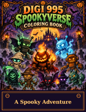 Digi 995: Spookyverse – A Spooky Adventure Coloring Book (70 Printable Coloring Pages | Digital Download)